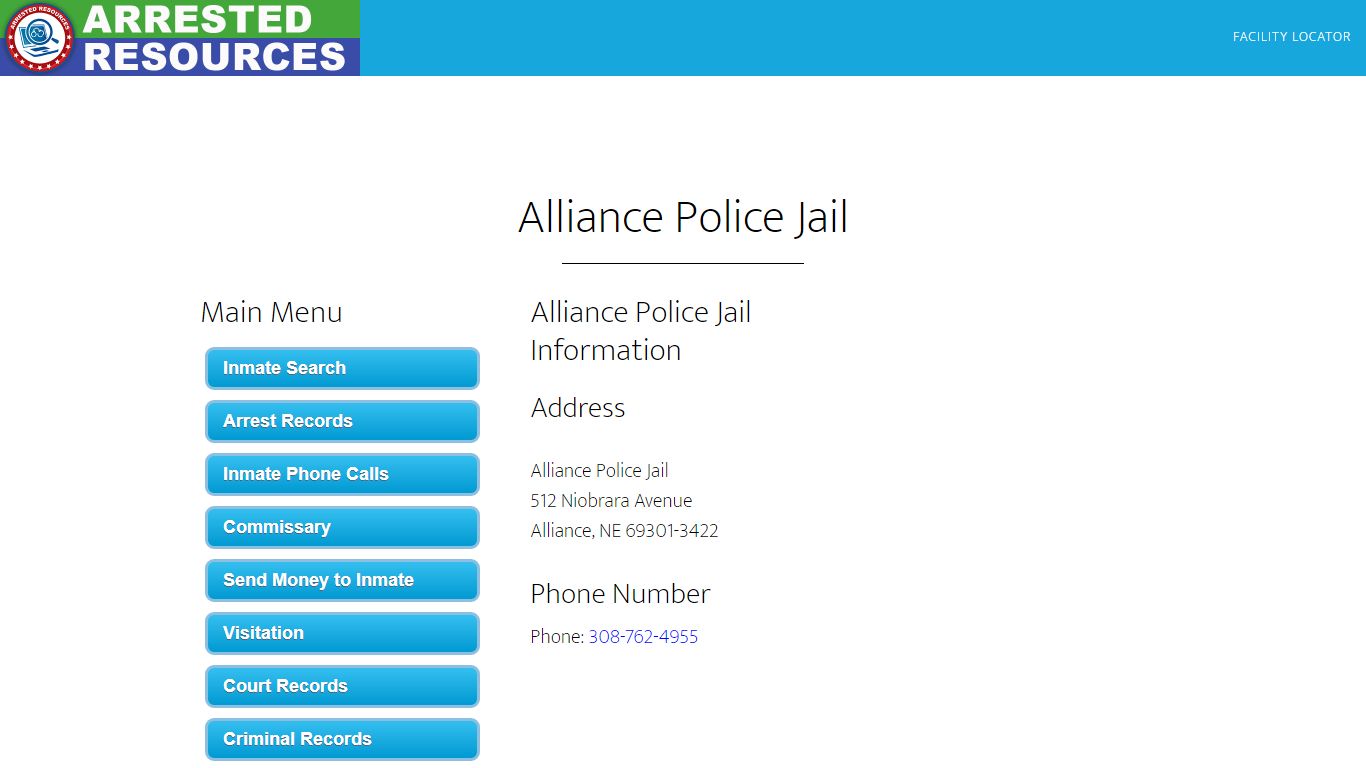 Alliance Police Jail - Inmate Search - Alliance, NE